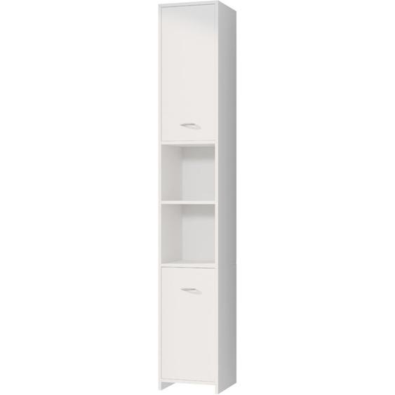 Casaria - Colonne de salle de bain blanche Armoire de rangement 180x30x30cm Meuble haut de salle de bains Étagère 6 niveaux