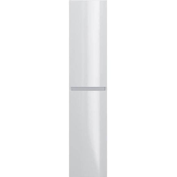 Colonne de salle de bain en mélamine coloris blanc - Longueur 30 x profondeur 27 x Hauteur 140 cm
