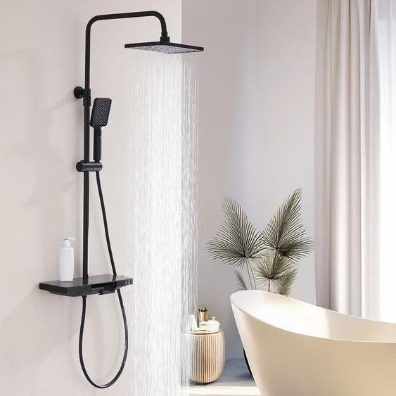 Ohpa - Colonne Douche Thermostatique Ensemble de colonne de douche avec plaque thermostatique de 41 cm,colonne douche reglable hauteur,Pas besoin de
