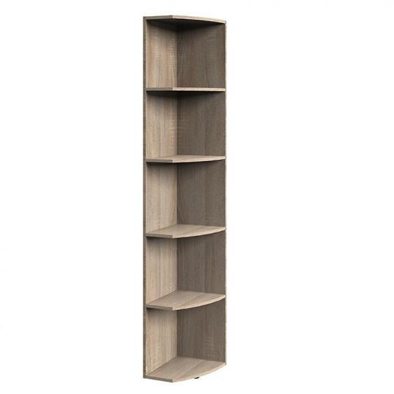 Colonne étagères terminal LUND chêne naturel largeur 30 cm
