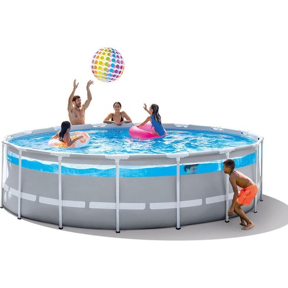 Color Baby Piscine Ronde Clearview Avec Cadre Prismé Cob-coat Et Tapiz 488x122 Cm Bleu Bleu One Size