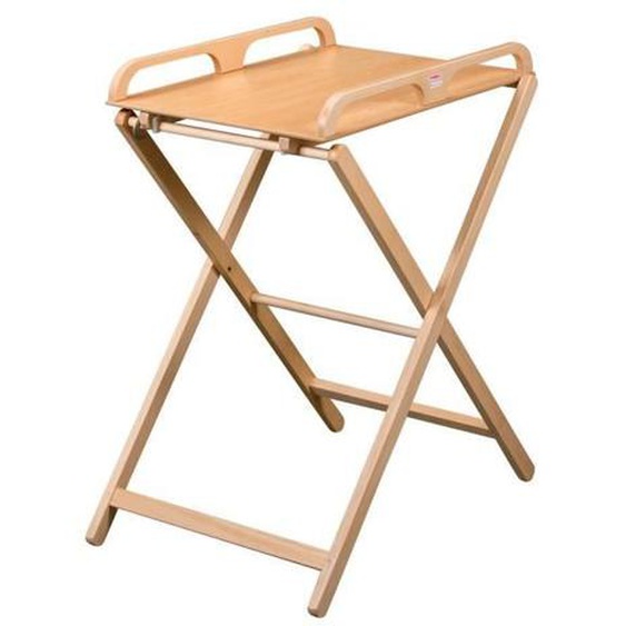 Combelle - Table à Langer Jade Pliante, Hauteurs Réglables, Jusquà 12 mois ou 11kg, Fabriqué En France (Vernis Naturel)