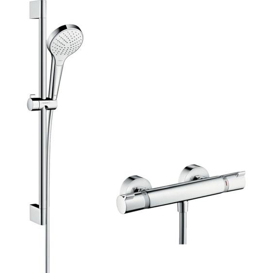 Combi douche Hansgrohe Croma Select s Vario 65cm Ecostat Comfort blanc/chrome - 27013400