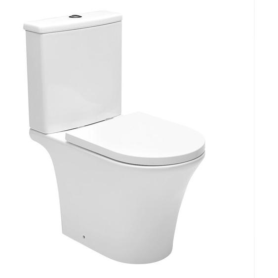 Combi WC à poser sans bride SWISS AQUA TECHNOLOGIES - Avec abattant softclose - Remplissage par le bas (SATBRE030RREXVP)