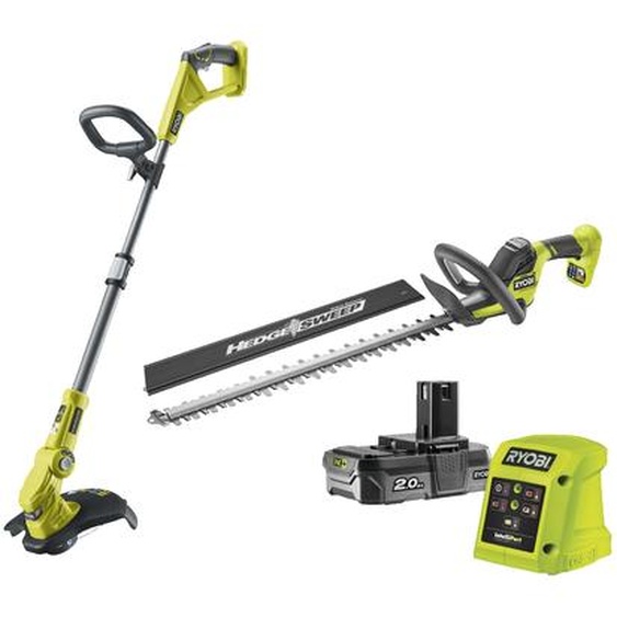Combo coupe-bordures / dresse-bordures 25/30 cm + Taille-haies 55 cm 18V ONE+™ (1 x 2,0 Ah)