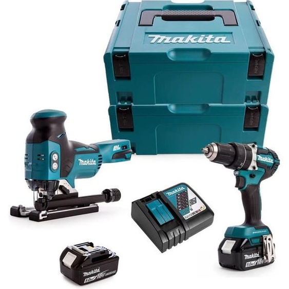 Combopack 2 outils 18V LXT Li-Ion (DHP484 + DJV181) (2x5,0 Ah) - MAKITA DLX2355TJ