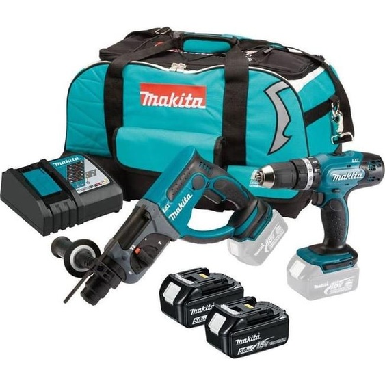 Combopack Perceuse et Perforateur SDS-Plus 18V (2x5.0 Ah) - MAKITA DLX2025M
