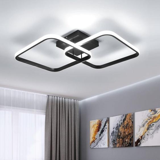 Comely - Plafonnier led, 42W 4700LM, Lampe de Plafond Carrée en Acrylique, Luminaire Moderne Aluminium 59CM pour Cuisine, Salle à Manger, Chambre