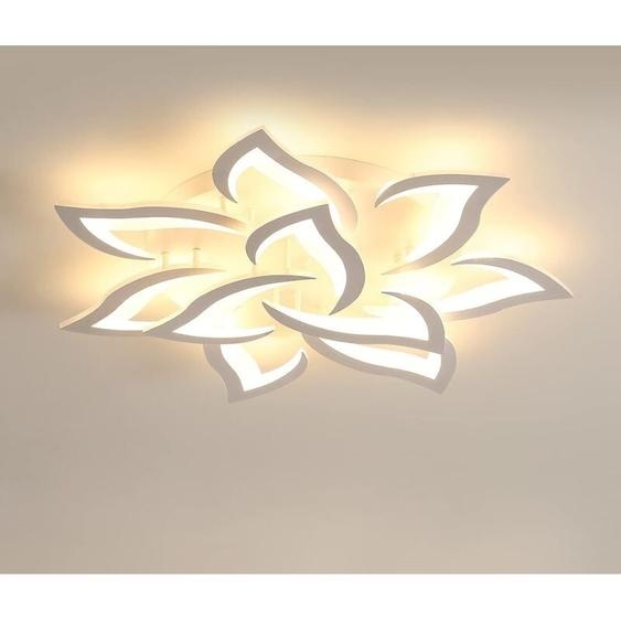 Comely - Plafonnier led, Luminaire Plafonnier 90W 8100LM, Lustre Salon Moderne, Lampe de Plafond de Pétale pour Salon Chambre Cuisine Salle à Manger,