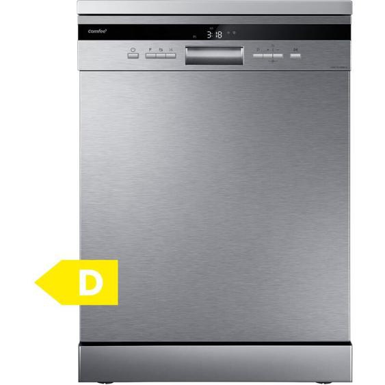Comfee - Lave-vaisselle pose libre FD1435E-X L60cm 44db avec 14 couverts, 8 programmes, Affichage led Acier Inox-Énergétique d