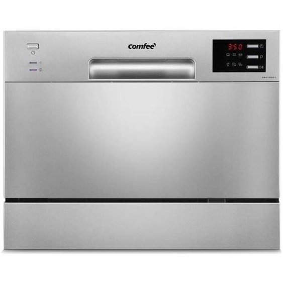 Comfee - Lave-vaisselle pose libre TD602E-S L55cm 47db avec 6 couverts, 6 programmes, Commande tactile Affichage led Inox