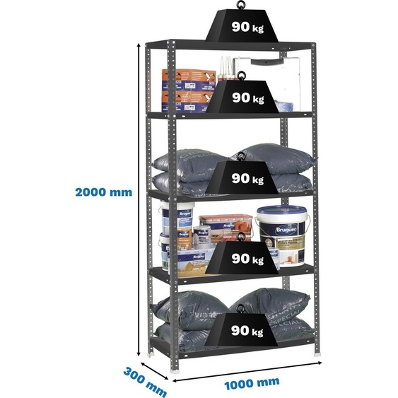 COMFORT SUPERPLUS 5/300 ANTRACITE Étagère métallique