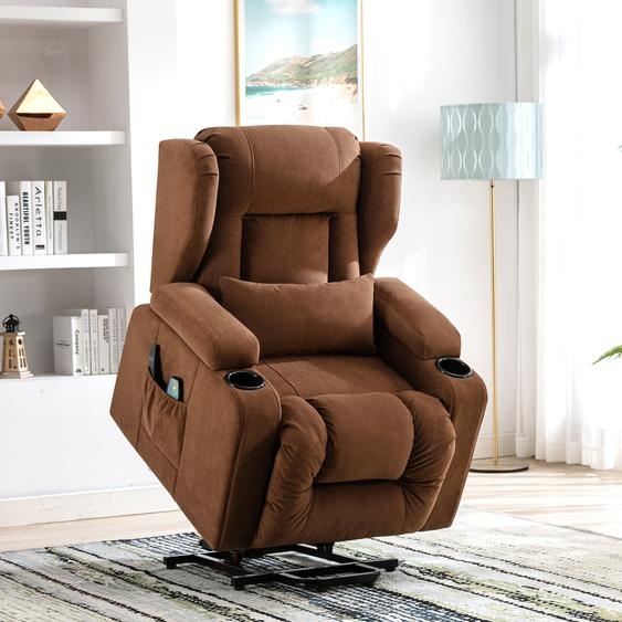 COMHOMA Fauteuil de relaxation debout Fauteuil de massage TV inclinable avec massage Fauteuil ergonomique Connexion USB Tissu de surface