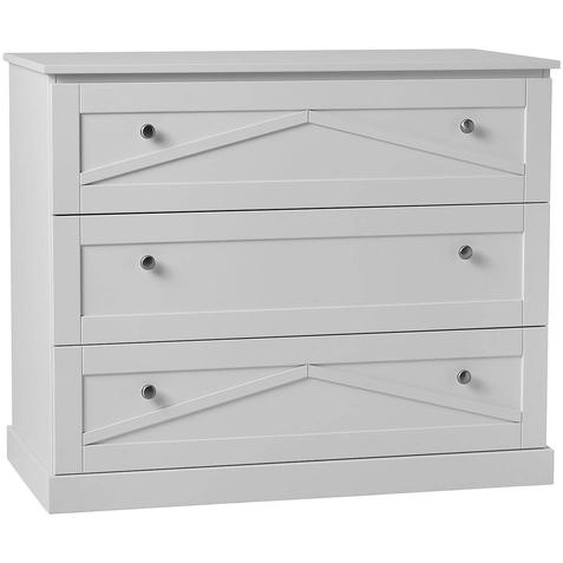 Commode 3 tiroirs blanche Marie - MDF