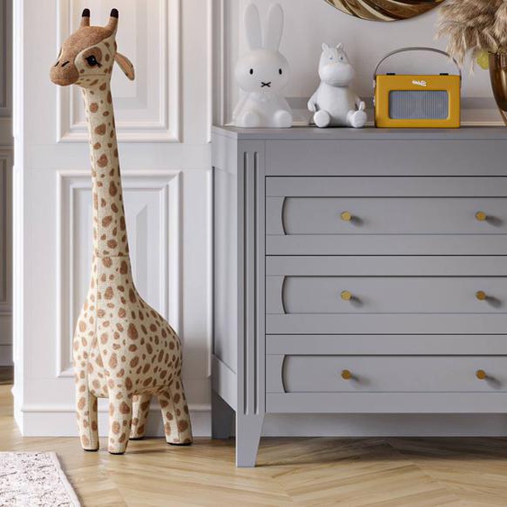 Commode 3 Tiroirs Milenne Gris