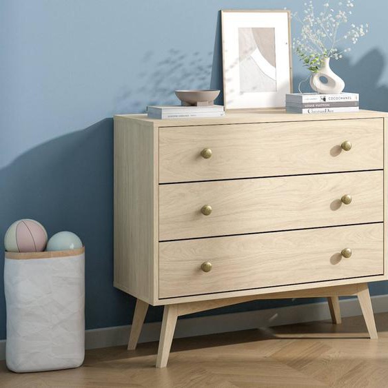 Commode 3 Tiroirs Vida Bois