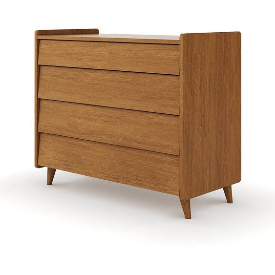 Commode 4 Tiroirs Bois Massif Peter Noisette