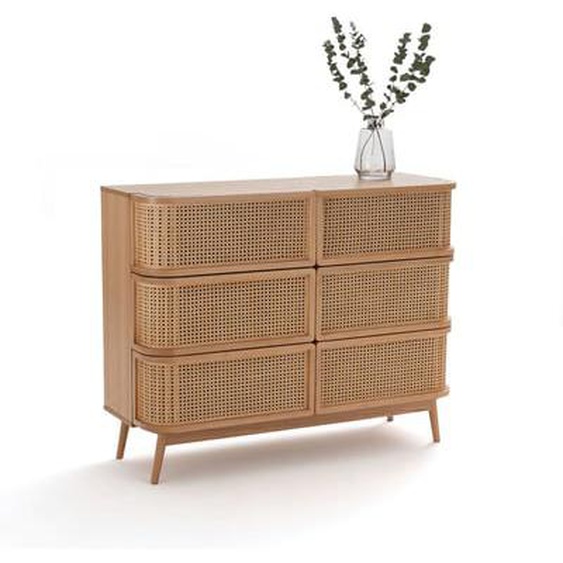 Commode 6 tiroirs en cannage Laora