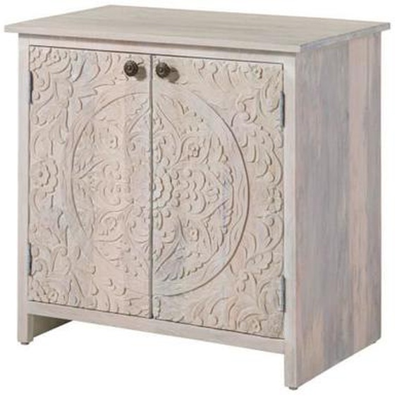 Commode 80x48 Manguier huilé Blanc KASHMIR N° 108