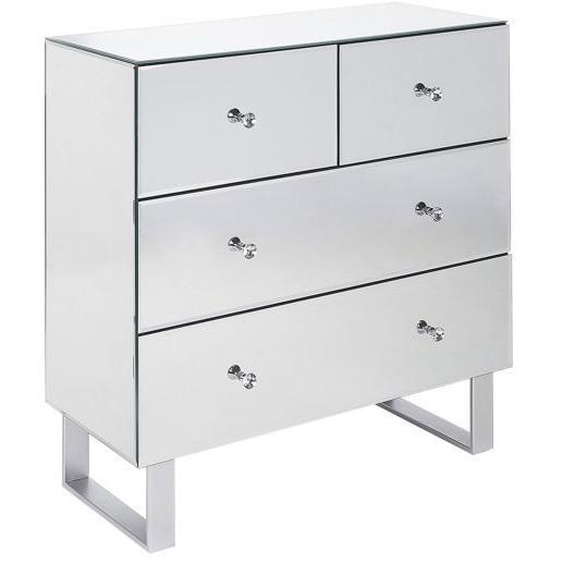 Commode à 4 tiroirs argentée NESLE