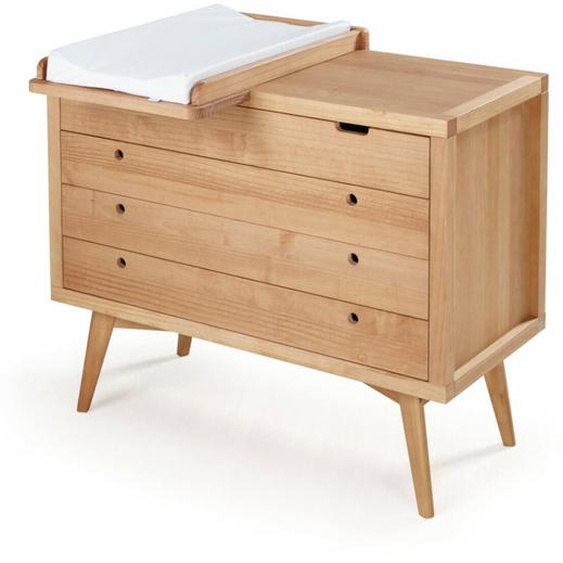 Commode À Langer 4 Tiroirs Bois Massif Marley Bois Naturel