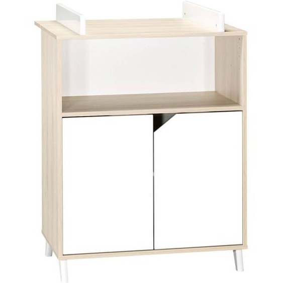Commode À Langer Bébé En Bois - Scandi Blanc/beige