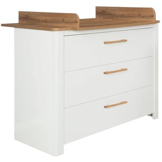 Commode À Langer Évolutive 3 Tiroirs Ava Blanc / Chêne Artisan