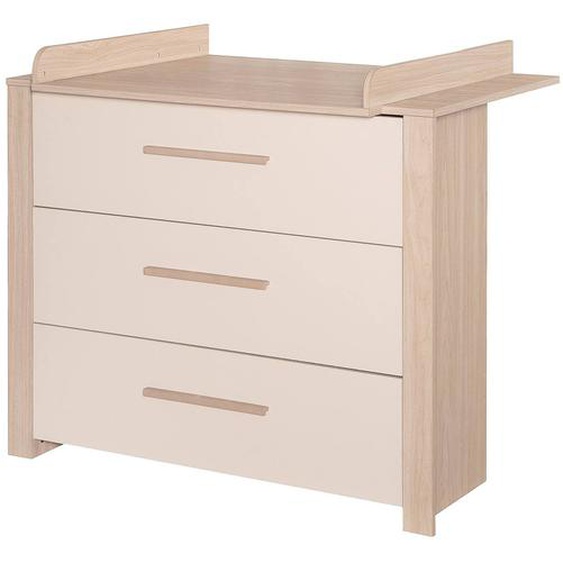 Commode À Langer Évolutive 3 Tiroirs Momo Beige Cashmere - Chêne