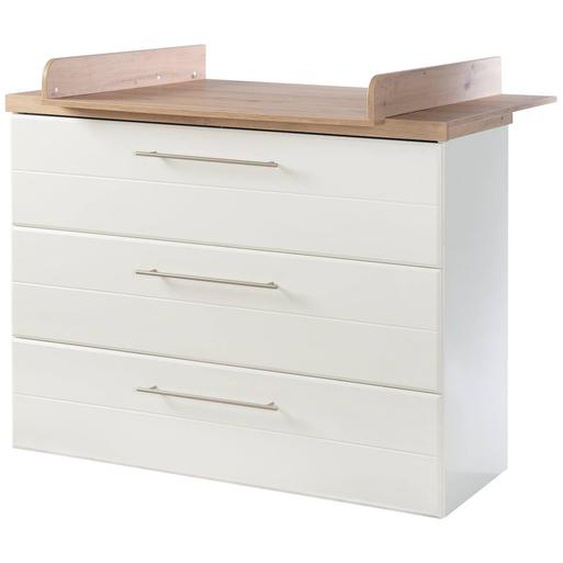 Commode À Langer Évolutive 3 Tiroirs Nele Blanc / Chêne Artisan