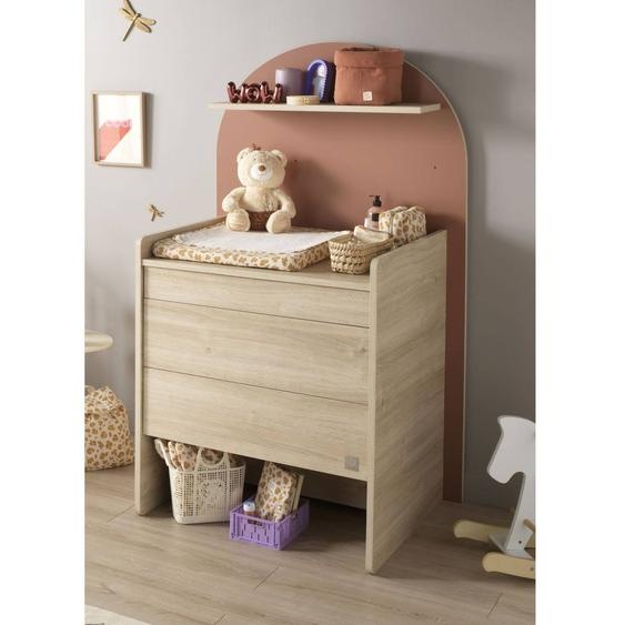 Commode À Langer Évolutive En Bureau - Forme Arche - Arche Rouge/marron