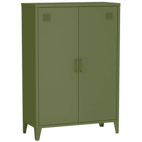 Commode/armoire Industrielle Métal 2 Portes Soho Kaki
