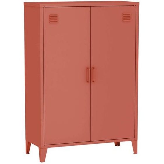 Commode/armoire Industrielle Métal 2 Portes Soho Terracotta