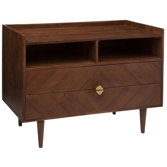 Atmosphera - Commode Roxas 2 tiroirs en Acacia - Marron