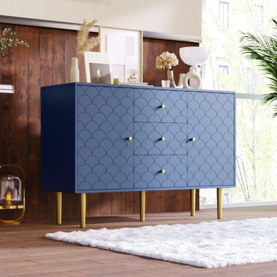 Commode avec 2 portes et 3 tiroirs, pour le salon Chambre à coucher - 120 x 40 x 82 cm