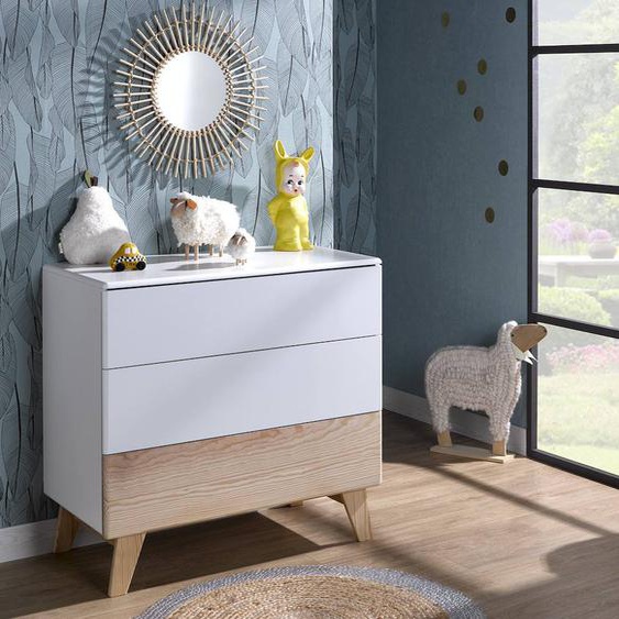 Commode Bébé Equilibre Blanc & Bois