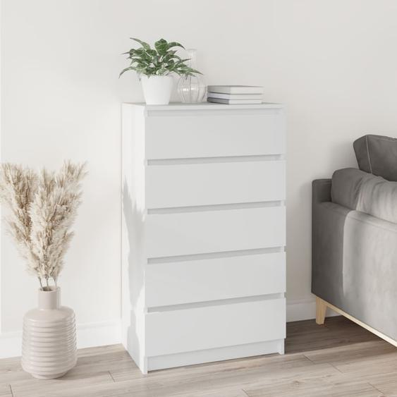 Commode Blanc 60x36x103 cm Bois dingénierie