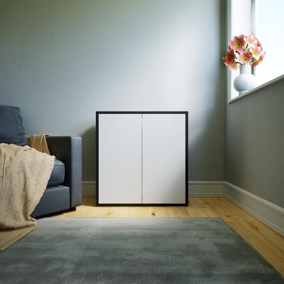 Commode - Blanc, contemporaine, élégantes, avec porte Blanc - 77 x 79 x 34 cm, personnalisable