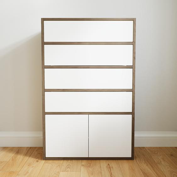 Commode - Blanc, moderne, raffinée, avec porte Blanc et tiroir Blanc - 77 x 118 x 34 cm