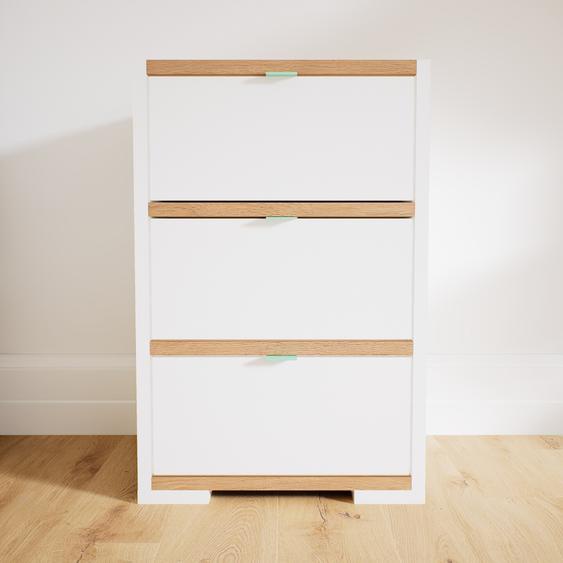 Commode - Blanc, pièce de caractère, sophistiquée, avec tiroir Blanc - 41 x 62 x 34 cm, personnalisable