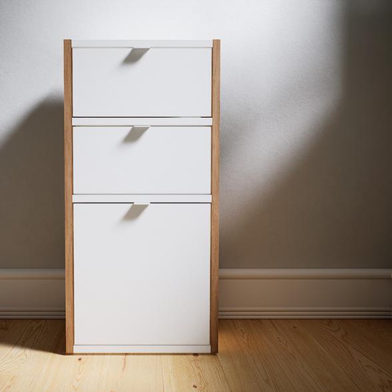Commode - Blanc, pièce de caractère, sophistiquée, avec tiroir Blanc - 41 x 79 x 34 cm, personnalisable