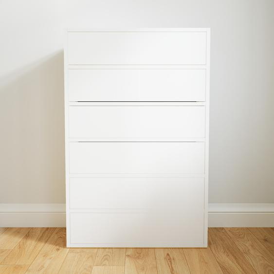 Commode - Blanc, pièce de caractère, sophistiquée, avec tiroir Blanc - 77 x 118 x 34 cm, personnalisable