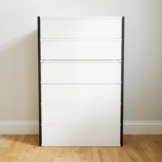 Commode - Blanc, pièce de caractère, sophistiquée, avec tiroir Blanc - 77 x 118 x 34 cm, personnalisable