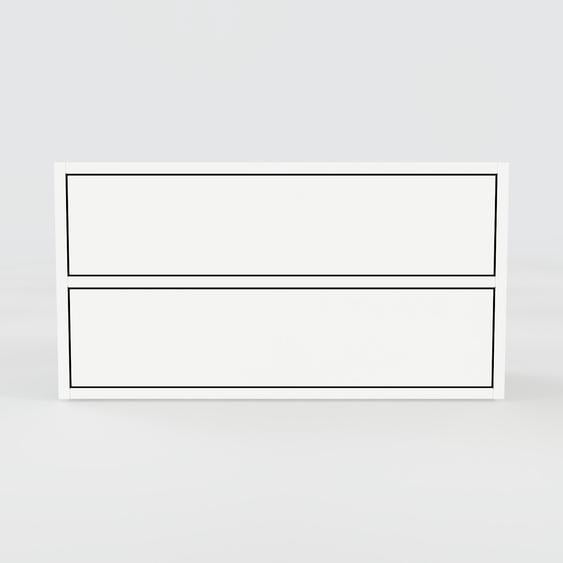 Commode - Blanc, pièce de caractère, sophistiquée, avec tiroir Blanc - 77 x 41 x 34 cm, personnalisable
