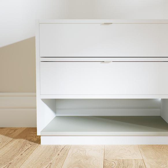 Commode - Blanc, pièce de caractère, sophistiquée, avec tiroir Blanc - 77 x 66 x 47 cm, personnalisable