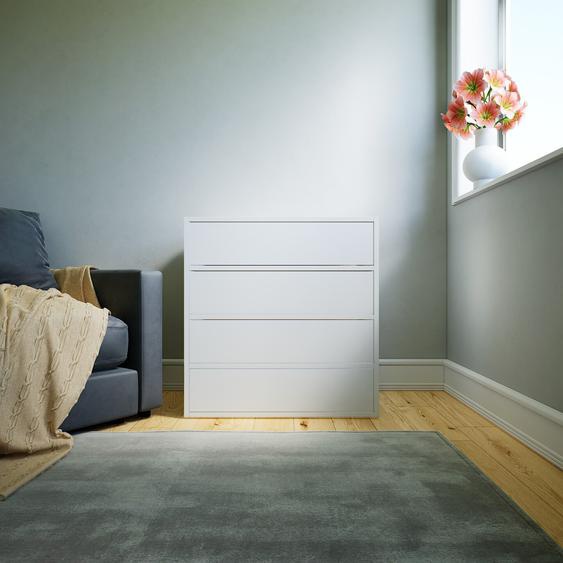 Commode - Blanc, pièce de caractère, sophistiquée, avec tiroir Blanc - 77 x 79 x 47 cm, personnalisable