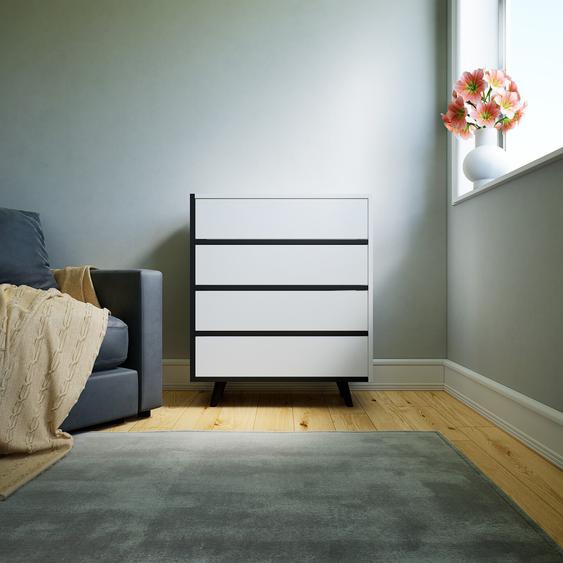 Commode - Blanc, pièce de caractère, sophistiquée, avec tiroir Blanc - 77 x 91 x 34 cm, personnalisable