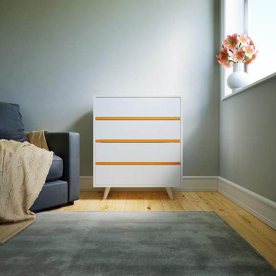 Commode - Blanc, pièce de caractère, sophistiquée, avec tiroir Blanc - 77 x 91 x 34 cm, personnalisable
