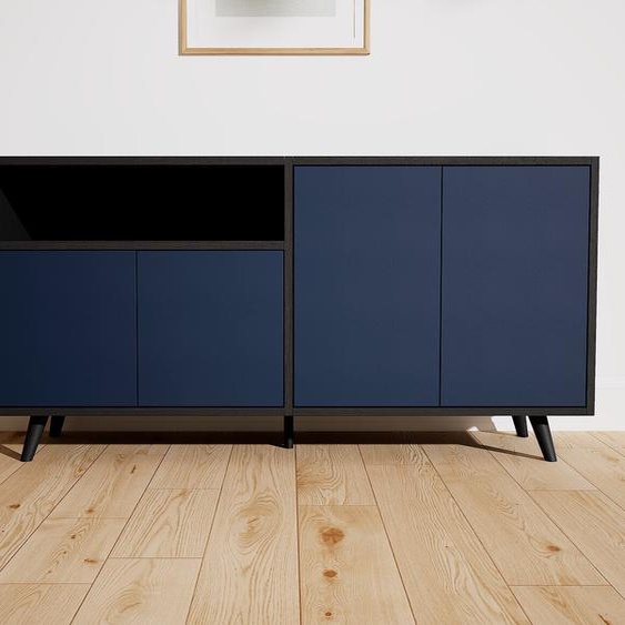 Commode - Bleu, contemporaine, élégantes, avec porte Bleu - 151 x 72 x 47 cm, personnalisable