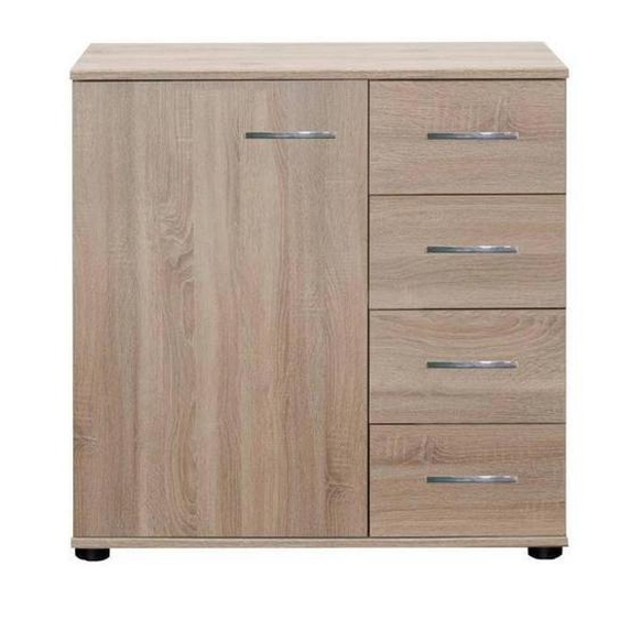 Commode Buffet CARAMELLA 4 tiroirs 1 porte chêne
