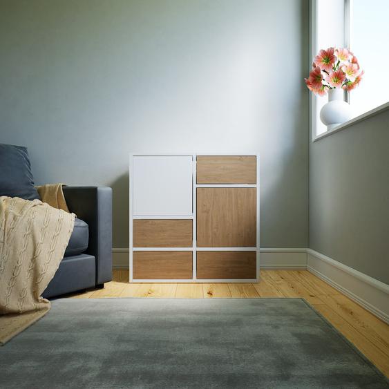 Commode - Effet chêne, moderne, raffinée, avec porte Effet chêne et tiroir Effet chêne - 79 x 79 x 34 cm